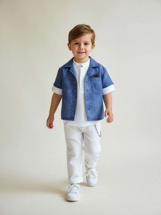 Kids Set with Pants & Coat Summer 6 Pieces White 100000AG1000437
