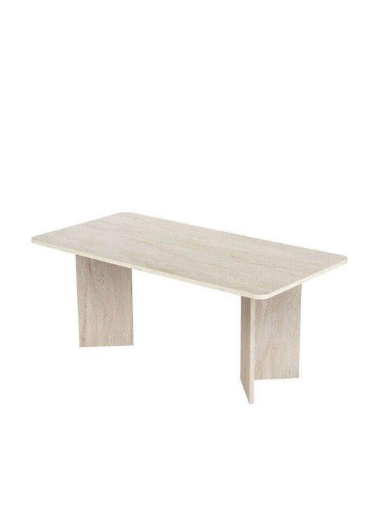 Linza Τραπέζι Τραπεζαρίας Ξύλινο Travertine 180x90x75εκ.