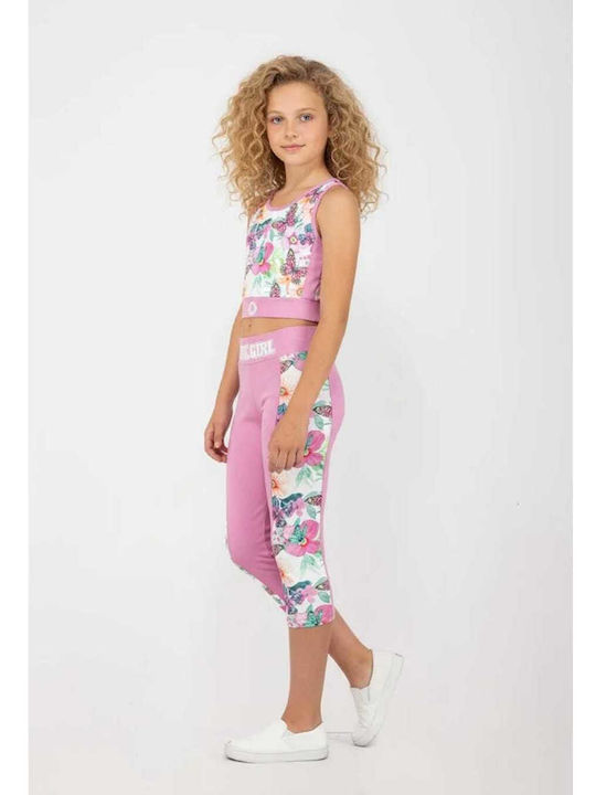 Kids Set with Leggings Summer 2 Pieces Lilac
