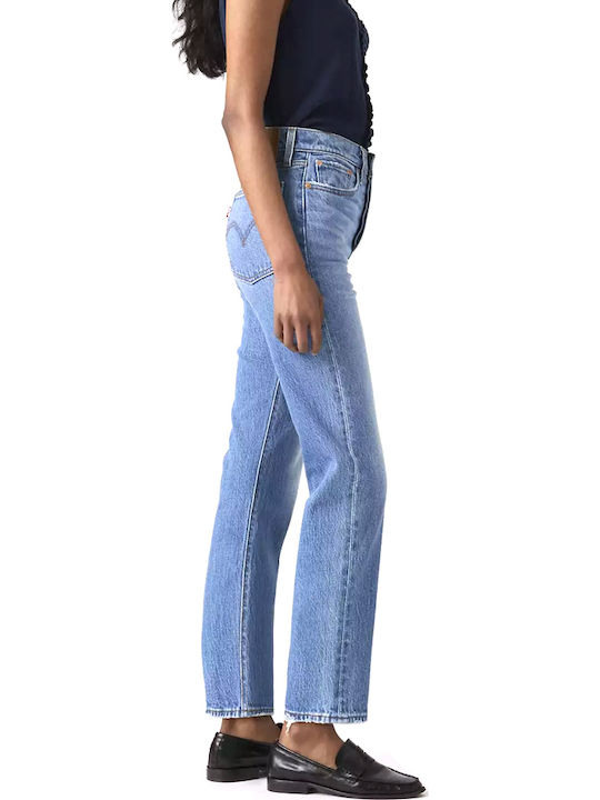Wedgie Ψηλόμεσο Γυναικείο Jean Παντελόνι σε Ίσια Γραμμή