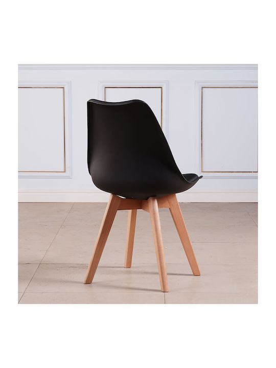 Essential Dining Chair Made of Polypropylene Black 44x51x77cm
