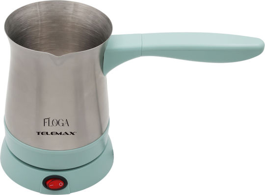 Telemax Ηλεκτρικό Μπρίκι 1000W με Χωρητικότητα 250ml Πράσινο
