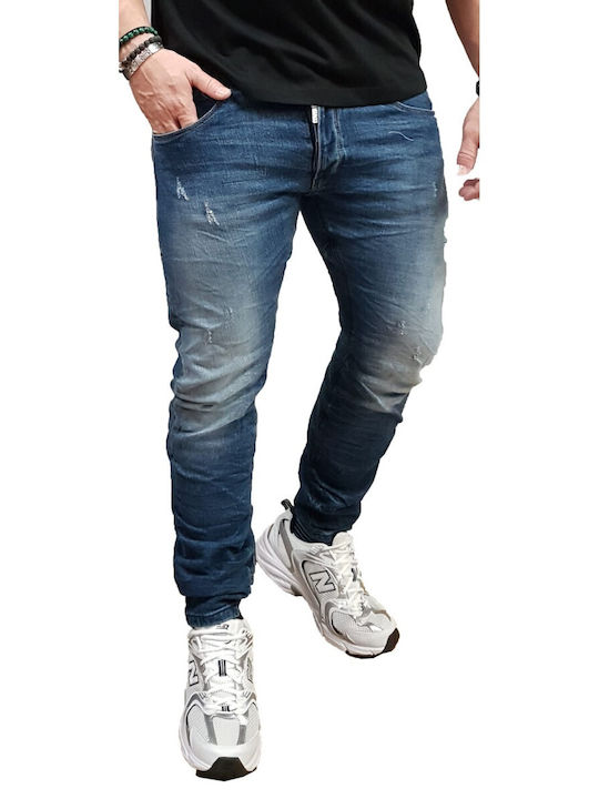 Cover Jeans Herren Jeanshose Elastisch Loose Fit Blau Denim
