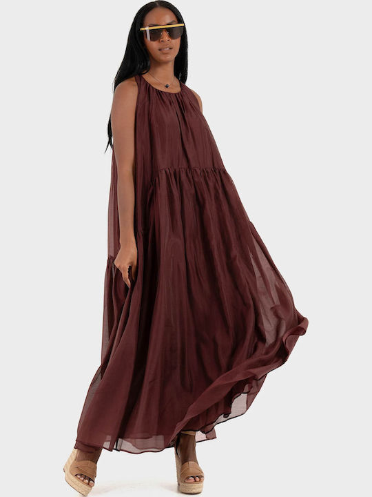 Summer Maxi Dress Burgundy