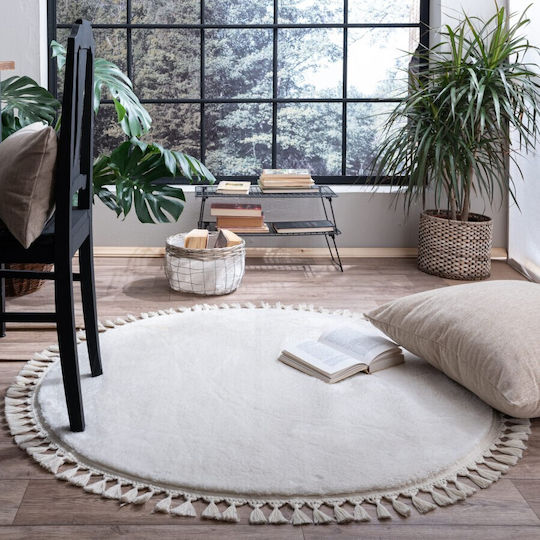 Teoran Floor Rug Round Ecru Φ120cm