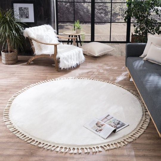 Teoran Floor Rug Round Ecru Φ120cm