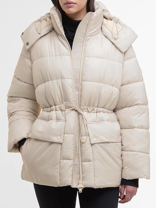 Barbour Ecru Puffer Jacket