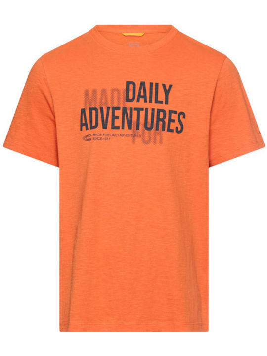 Herrenblusen Kurzarm T-Shirt Orange