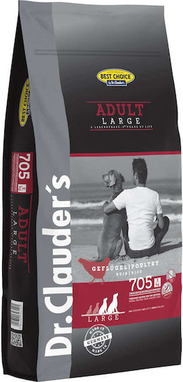 Dr.Clauder's Best Choice Adult Large 12.5kg Dry Food Gluten-Free for Adult Large Breed Dogs with Chicken and Poultry