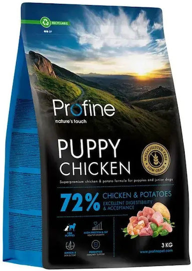 Profine 3kg Ξηρά Τροφή για Κουτάβια Μεσαίων Φυλών με Κοτόπουλο, Πατάτες, Λαχανικά, Σολομό, Μήλο και Συκώτι