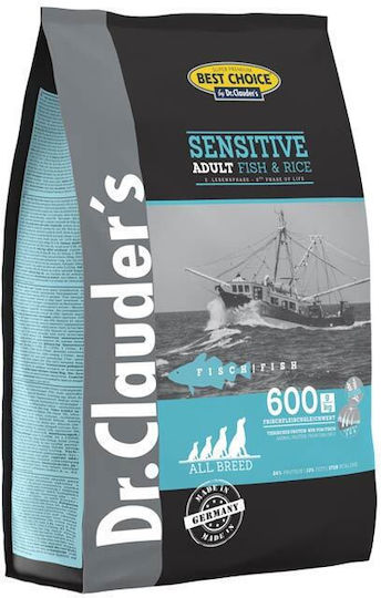 Dr.Clauder's Best Choice Adult Sensitive Fish & Rise 4kg Ξηρά Τροφή για Ενήλικους Σκύλους Μεσαίων Φυλών με Ρύζι