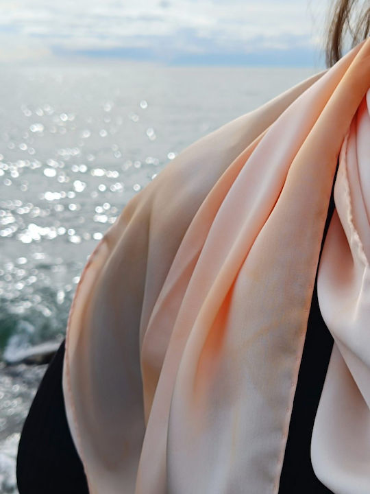 Damen Seide Schal Orange