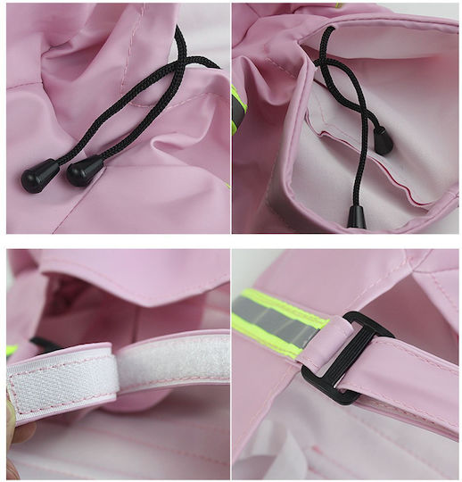 Animal Pink Waterproof Dog Coat with 45cm Back Length