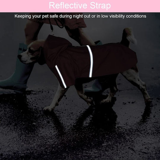 Animal Pink Waterproof Dog Coat with 35cm Back Length