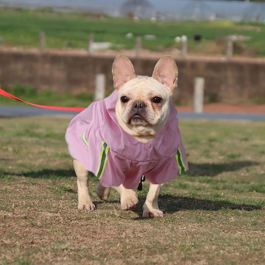 Animal Pink Waterproof Dog Coat with 35cm Back Length