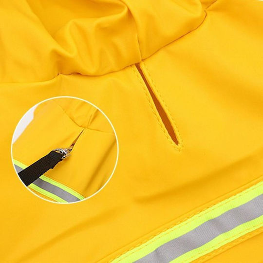 Animal Yellow Waterproof Dog Coat with 45cm Back Length