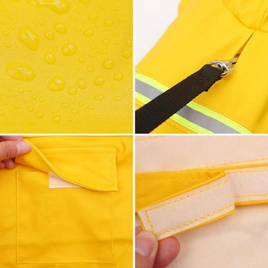 Animal Yellow Waterproof Dog Coat with 45cm Back Length