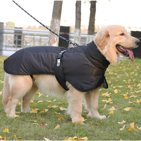 Animal Hundemäntel für Hunde Wasserdicht Schwarz mit Rückenlänge 67 cm