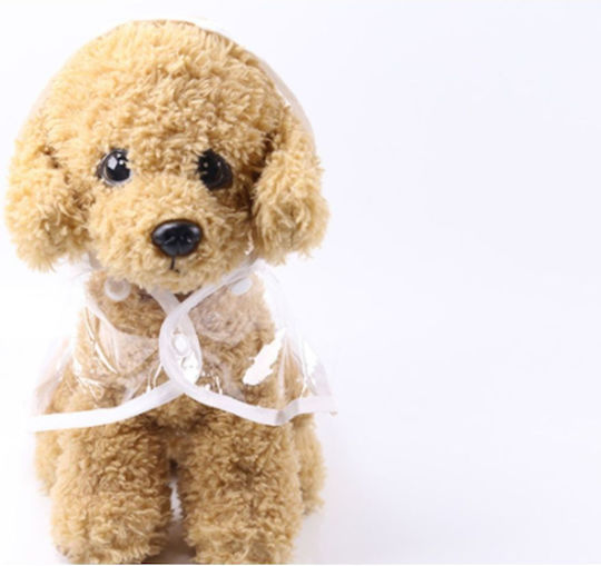 Animal Transparent Waterproof Dog Coat with Hood with 22cm Back Length