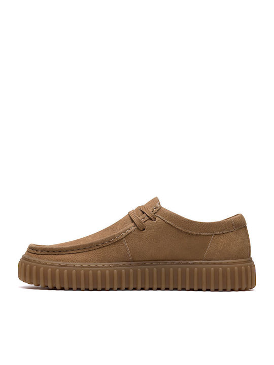 Clarks Torhill Lo Кожени Мъжки Мокасини в Кафяв Цвят