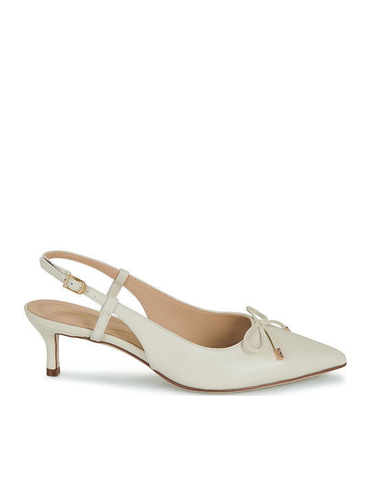 Heels with Strap Beige