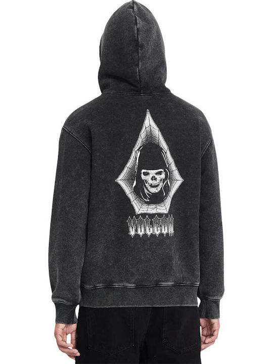 Noder Φούτερ με Κουκούλα Light Acid Black