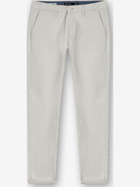 Pantaloni Bărbați Chino Slim Fit Gri Ice