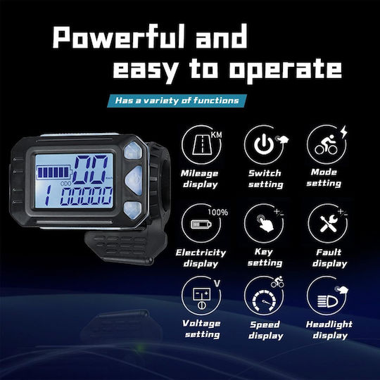 Controller Universal 24-48v 350w 17a Motor Fără Perii Afișaj Lcd Impermeabil Bicicletă Electrică Scuter Electric