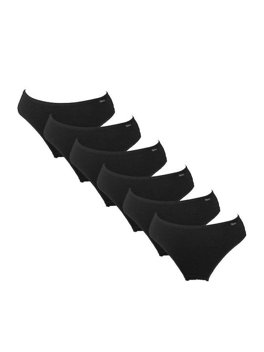 Baumwoll Damen-Slips MultiPack Schwarz