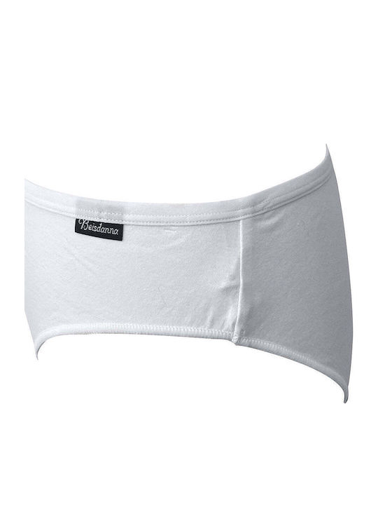 Damen-Slips Baumwolle String 3er Pack Weiß