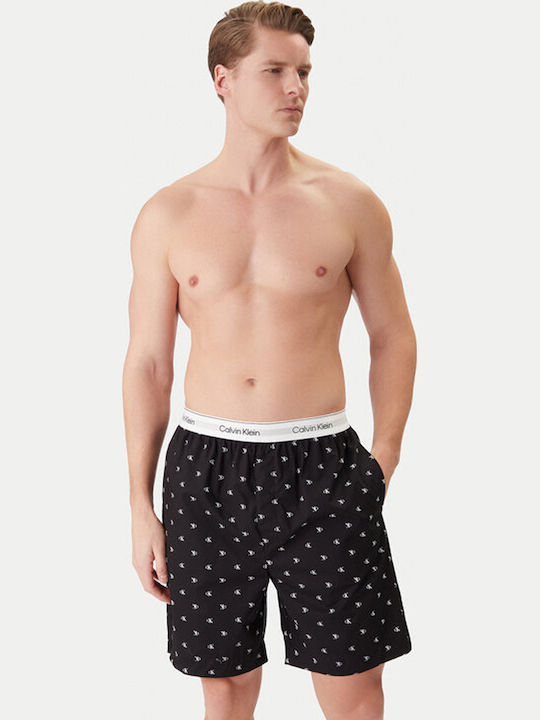 Calvin Klein Bermudă Pijamale de Vară pentru Bărbați din Bumbac Neagră