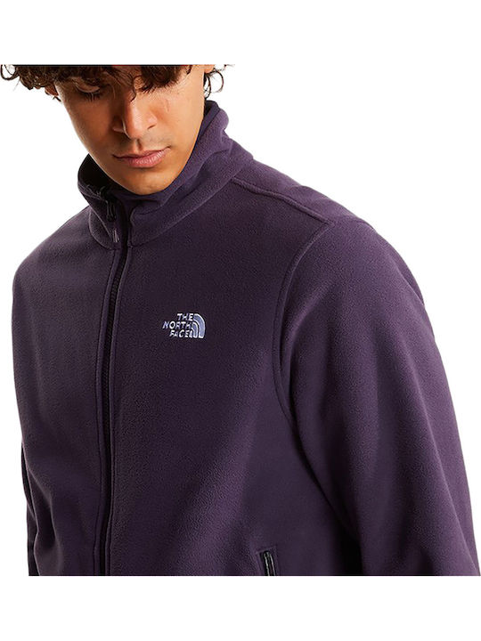 Glacier Full Ανδρική Ζακέτα Fleece Μωβ
