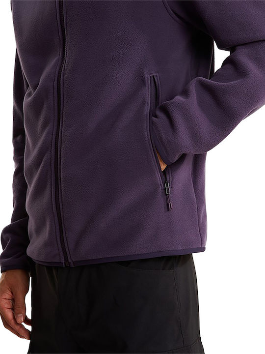 Glacier Full Ανδρική Ζακέτα Fleece Μωβ