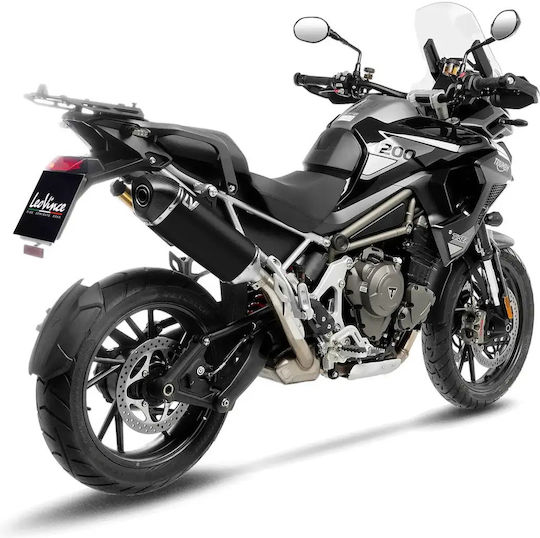 Leovince Крайна Тръба На Изпускателната Система Lv-14 Black Edition Три-овална Конична 15628b