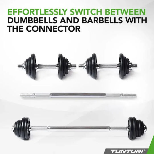 Tunturi Dumbbell Set with Bar Total Weight 20kg
