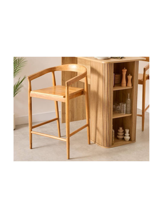 Ξύλινο Σκαμπό Μπαρ Miyako Brown 55.5x56x95cm Ξύλινο Σκαμπό Μπαρ Miyako Brown 55.5x56x95cm