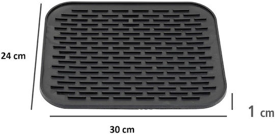 Alista Home Suprafață De Uscare Din Silicon Negru 30x24cm