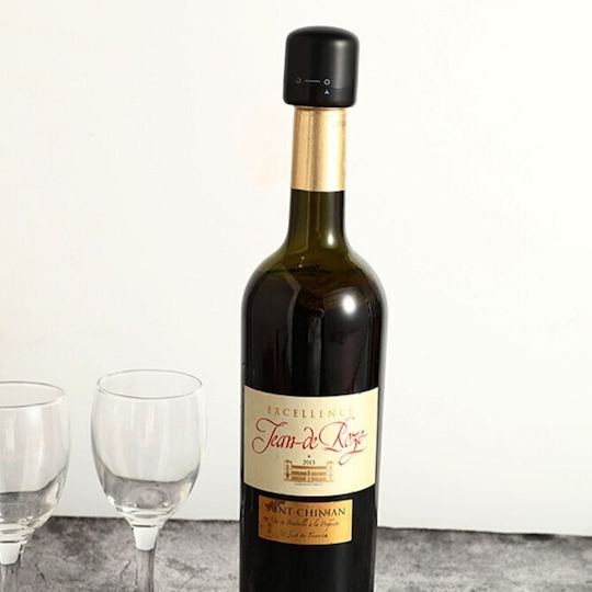Capac De Sigilare Pentru Sticlă De Vin Alista Home Rotativ On-off Silicon Reutilizabil Ușor De Depozitat Utilizare 3.8 X 3.8 X 3.8 Cm Negru