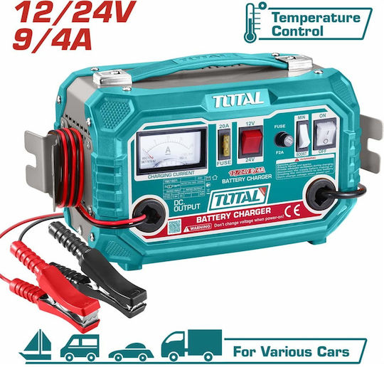 Total TBC1601 Φορτιστής Μπαταρίας Αυτοκινήτου 12/24V