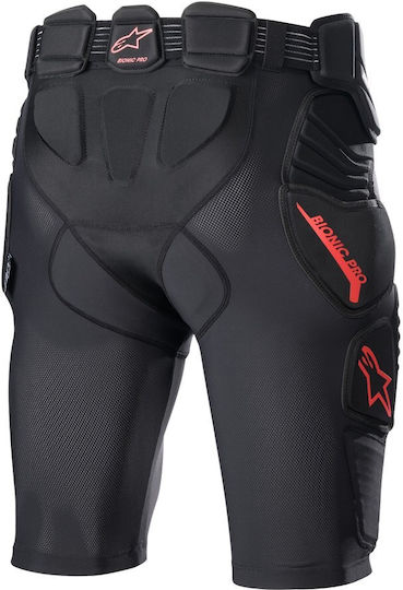 Alpinestars Short Bionic Pro Μαύρο Κόκκινο Προστατευτικά Μοτοσυκλετιστή