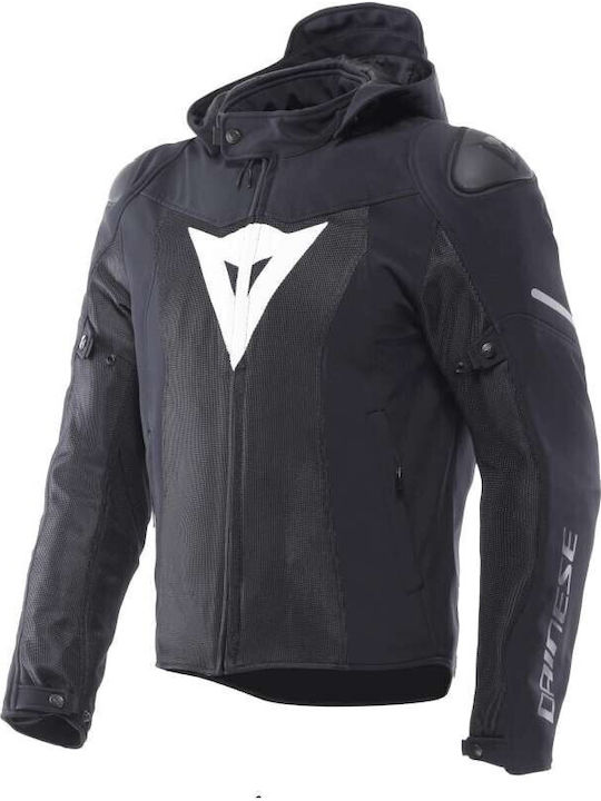 Dainese Super Sprint Air Tex Χειμερινό Γυναικείο Μπουφάν Μηχανής Softshell Αδιάβροχο Black/White