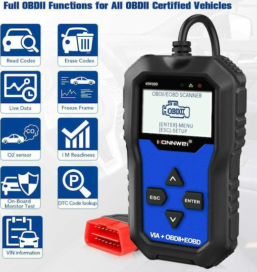 Konnwei KW350 Car Diagnostics Digital Tool OBD 2