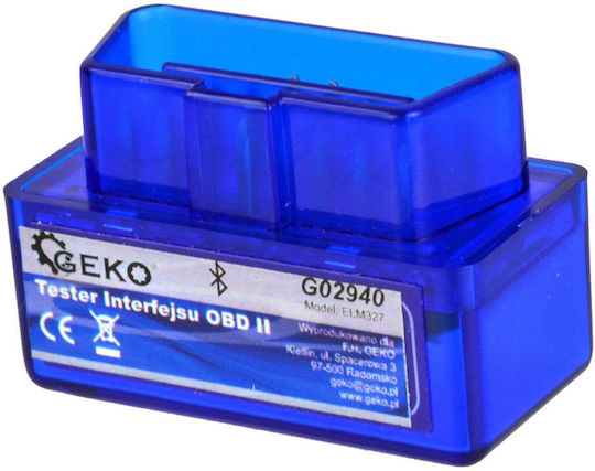 Geko Car Diagnostics ELM 327 Bluetooth Tool OBD 2 Compatible Android