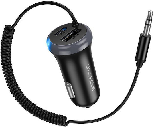 Borofone Odbiornik Dźwięku Bluetooth Aux Bc64 Contento Czarny