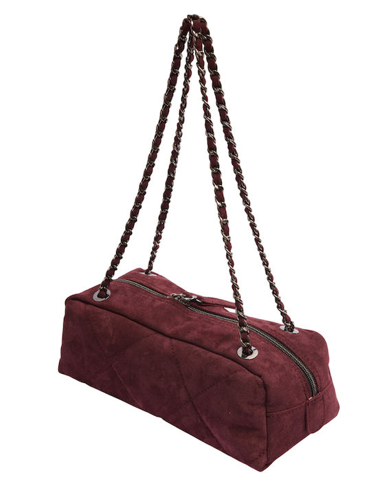Chain Silhouette Дамска Чанта За Рамо Бордо