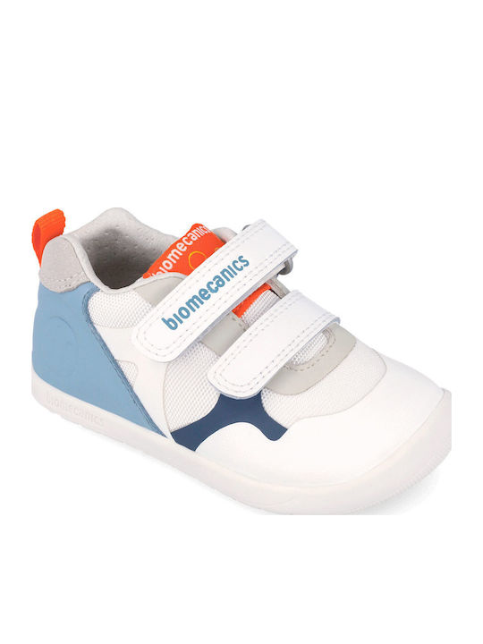 Kids Anatomic Sneakers with Hoop & Loop Closure White