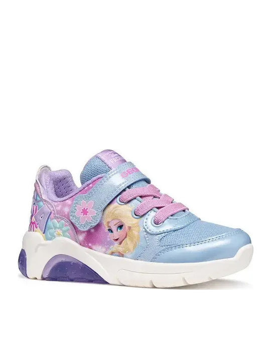 Disney Elsa Frozen Kinder Sneaker Anatomisch mit Bügel- und Schleifenverschluss Hellblaue
