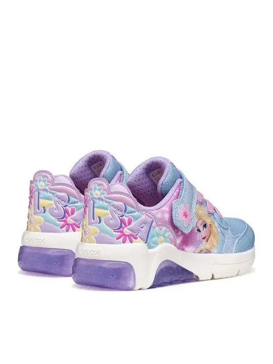 Disney Elsa Frozen Kinder Sneaker Anatomisch mit Bügel- und Schleifenverschluss Hellblaue