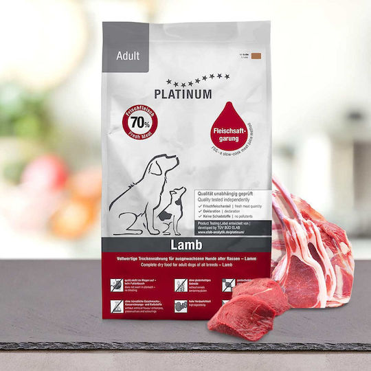 Platinum Pet Food & Care Dry Dog Food Adult 5kg Dry Food Gluten-Free for Adult Dogs with Lamb and Rice