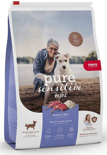 Meradog Pure Sensitive Mini Adult 4kg Dry Food Diet for Adult Small Breed Dogs with Lamb and Rice
